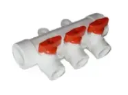 Коллектор MeerPlast 32х20 (3 вых.) с воздухоотводчиком красный